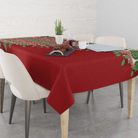 Fiji Marau na Kerisimasi Tablecloth Red Tagimoucia Tapa Masi Tribal LT9 - Polynesian Pride