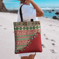 Fiji Marau na Kerisimasi Tote Bag Red Tagimoucia Tapa Masi Tribal - Polynesian Pride