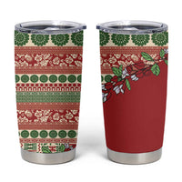 Fiji Marau na Kerisimasi Tumbler Cup Red Tagimoucia Tapa Masi Tribal - Polynesian Pride