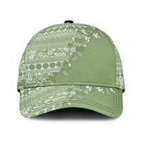 Fiji Marau na Kerisimasi Classic Cap Sage Green Tagimoucia Tapa Masi Tribal LT9 Universal Fit Green - Polynesian Pride