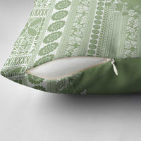 Fiji Marau na Kerisimasi Pillow Cover Sage Green Tagimoucia Tapa Masi Tribal - Polynesian Pride