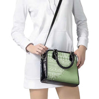 Fiji Marau na Kerisimasi Shoulder Handbag Sage Green Tagimoucia Tapa Masi Tribal LT9 - Polynesian Pride