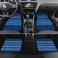 Fiji Marau na Kerisimasi Car Mats Blue Tapa Masi Inspired Christmas LT9 Set 4pcs Blue - Polynesian Pride