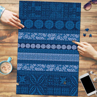 Fiji Marau na Kerisimasi Puzzle Blue Tapa Masi Inspired Christmas LT9 Blue - Polynesian Pride