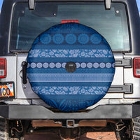 Fiji Marau na Kerisimasi Spare Tire Cover Blue Tapa Masi Inspired Christmas - Polynesian Pride