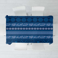 Fiji Marau na Kerisimasi Tablecloth Blue Tapa Masi Inspired Christmas LT9 Blue - Polynesian Pride