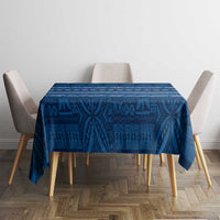 Fiji Marau na Kerisimasi Tablecloth Blue Tapa Masi Inspired Christmas LT9 - Polynesian Pride