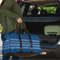 Fiji Marau na Kerisimasi Travel Bag Blue Tapa Masi Inspired Christmas LT9 - Polynesian Pride