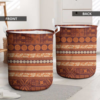 Fiji Marau na Kerisimasi Laundry Basket Gold Tapa Masi Inspired Christmas LT9 - Polynesian Pride