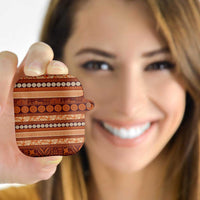 Fiji Marau na Kerisimasi AirPods Case Gold Tapa Masi Inspired Christmas LT9 - Polynesian Pride