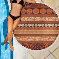 Fiji Marau na Kerisimasi Beach Blanket Gold Tapa Masi Inspired Christmas - Polynesian Pride