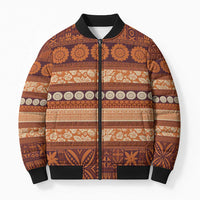 Fiji Marau na Kerisimasi Bomber Puffer Jacket Gold Tapa Masi Inspired Christmas LT9 Unisex Gold - Polynesian Pride
