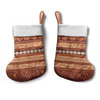 Fiji Marau na Kerisimasi Christmas Stocking Gold Tapa Masi Inspired Christmas - Polynesian Pride