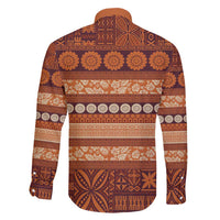 Fiji Marau na Kerisimasi Family Matching Off Shoulder Short Dress and Hawaiian Shirt Gold Tapa Masi Inspired Christmas - Polynesian Pride