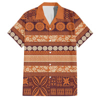 Fiji Marau na Kerisimasi Family Matching Short Sleeve Bodycon Dress and Hawaiian Shirt Gold Tapa Masi Inspired Christmas - Polynesian Pride