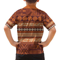 Fiji Marau na Kerisimasi Family Matching Summer Maxi Dress and Hawaiian Shirt Gold Tapa Masi Inspired Christmas - Polynesian Pride