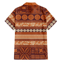 Fiji Marau na Kerisimasi Hawaiian Shirt Gold Tapa Masi Inspired Christmas LT9 - Polynesian Pride