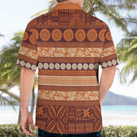 Fiji Marau na Kerisimasi Hawaiian Shirt Gold Tapa Masi Inspired Christmas LT9 - Polynesian Pride