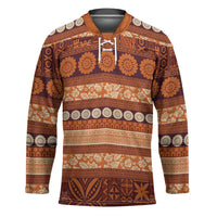 Fiji Marau na Kerisimasi Hockey Jersey Gold Tapa Masi Inspired Christmas - Polynesian Pride