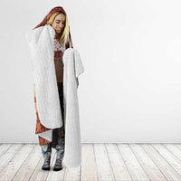 Fiji Marau na Kerisimasi Hooded Blanket Gold Tapa Masi Inspired Christmas LT9 - Polynesian Pride