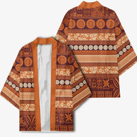 Fiji Marau na Kerisimasi Kimono Gold Tapa Masi Inspired Christmas - Polynesian Pride