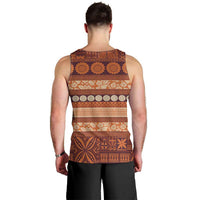 Fiji Marau na Kerisimasi Men Tank Top Gold Tapa Masi Inspired Christmas LT9 - Polynesian Pride