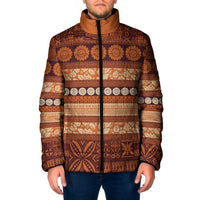 Fiji Marau na Kerisimasi Padded Jacket Gold Tapa Masi Inspired Christmas LT9 Men Gold - Polynesian Pride