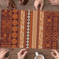 Fiji Marau na Kerisimasi Puzzle Gold Tapa Masi Inspired Christmas LT9 - Polynesian Pride