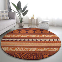 Fiji Marau na Kerisimasi Round Carpet Gold Tapa Masi Inspired Christmas - Polynesian Pride