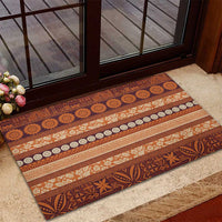 Fiji Marau na Kerisimasi Rubber Doormat Gold Tapa Masi Inspired Christmas LT9 - Polynesian Pride