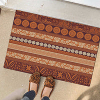Fiji Marau na Kerisimasi Rubber Doormat Gold Tapa Masi Inspired Christmas LT9 - Polynesian Pride