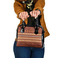Fiji Marau na Kerisimasi Shoulder Handbag Gold Tapa Masi Inspired Christmas LT9 One Size Gold - Polynesian Pride
