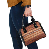 Fiji Marau na Kerisimasi Shoulder Handbag Gold Tapa Masi Inspired Christmas LT9 - Polynesian Pride