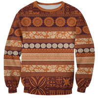 Fiji Marau na Kerisimasi Sweatshirt Gold Tapa Masi Inspired Christmas LT9 Unisex Gold - Polynesian Pride