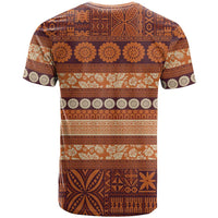 Fiji Marau na Kerisimasi T Shirt Gold Tapa Masi Inspired Christmas LT9 - Polynesian Pride