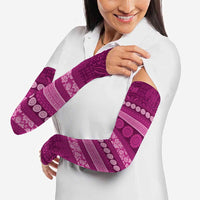 Fiji Marau na Kerisimasi Arm Sleeves Pink Tapa Masi Inspired Christmas LT9 - Polynesian Pride