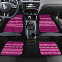 Fiji Marau na Kerisimasi Car Mats Pink Tapa Masi Inspired Christmas LT9 Set 4pcs Pink - Polynesian Pride