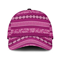 Fiji Marau na Kerisimasi Classic Cap Pink Tapa Masi Inspired Christmas - Polynesian Pride