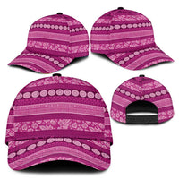 Fiji Marau na Kerisimasi Classic Cap Pink Tapa Masi Inspired Christmas LT9 - Polynesian Pride