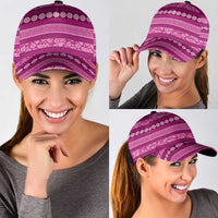 Fiji Marau na Kerisimasi Classic Cap Pink Tapa Masi Inspired Christmas LT9 - Polynesian Pride
