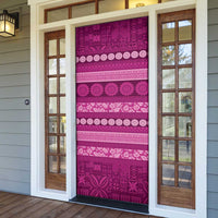 Fiji Marau na Kerisimasi Door Cover Pink Tapa Masi Inspired Christmas - Polynesian Pride