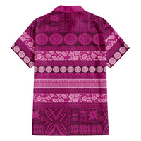 Fiji Marau na Kerisimasi Family Matching Mermaid Dress and Hawaiian Shirt Pink Tapa Masi Inspired Christmas - Polynesian Pride