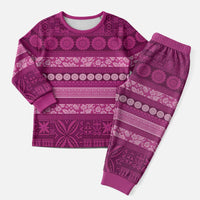 Fiji Marau na Kerisimasi Christmas Pajama Set Pink Tapa Masi Inspired Christmas LT9 Men Pink - Polynesian Pride