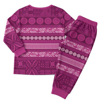 Fiji Marau na Kerisimasi Christmas Pajama Set Pink Tapa Masi Inspired Christmas LT9 - Polynesian Pride