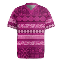 Fiji Marau na Kerisimasi Rugby Jersey Pink Tapa Masi Inspired Christmas LT9 Pink - Polynesian Pride
