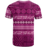Fiji Marau na Kerisimasi T Shirt Pink Tapa Masi Inspired Christmas - Polynesian Pride