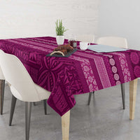 Fiji Marau na Kerisimasi Tablecloth Pink Tapa Masi Inspired Christmas LT9 - Polynesian Pride