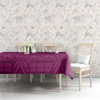 Fiji Marau na Kerisimasi Tablecloth Pink Tapa Masi Inspired Christmas LT9 - Polynesian Pride
