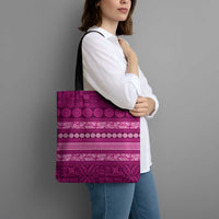 Fiji Marau na Kerisimasi Tote Bag Pink Tapa Masi Inspired Christmas - Polynesian Pride