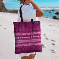 Fiji Marau na Kerisimasi Tote Bag Pink Tapa Masi Inspired Christmas - Polynesian Pride